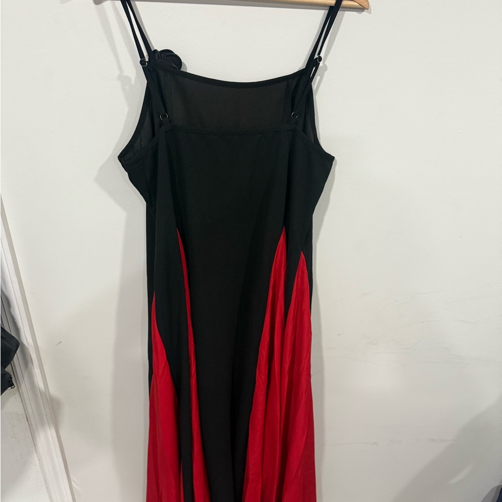 SHEIN Black and Red Maxi Dress